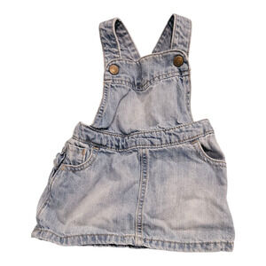 Old Navy Child Size 6-12M Blue Denim Overall Dress